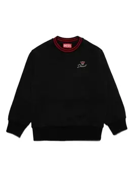 Diesel толстовка с вышитым логотипом, черный