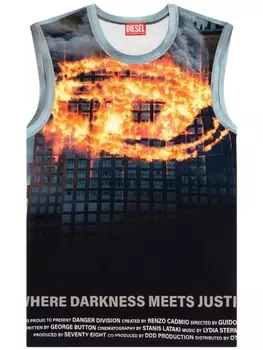 Diesel топ Biscoup без рукавов, синий