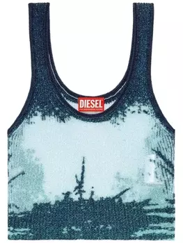 Diesel топ Deidrina с люрексом, синий