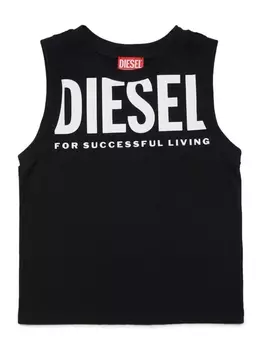 Diesel топ Mtgiul с логотипом, черный