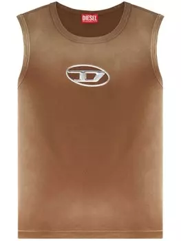 Diesel топ с логотипом, коричневый