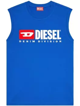 Diesel топ T-Isco-Div с логотипом, синий