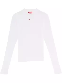 Diesel топ T-Mokky-Ls-Microdiv с высоким воротником, белый