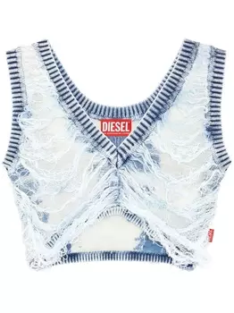 Diesel укороченный топ M-Bletilla в рубчик, синий