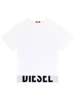Diesel укороченный топ с логотипом, белый