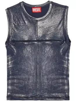 Diesel укороченный топ с металлическим эффектом T-Vezzy, синий