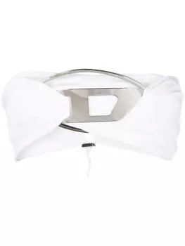 Diesel укороченный топ T-Benda без бретелей, белый