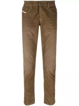 Diesel вельветовые брюки с выцветшим эффектом, коричневый