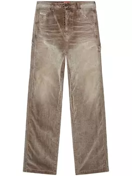 Diesel вельветовые джинсы D-Livery прямого кроя, коричневый