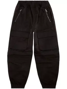 Diesel зауженные брюки карго, черный