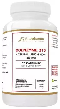 Диетическая добавка, AltoPharma, Коэнзим Q10 Форте 100 мг CoQ10 Убихинон, 120 капсул Inna Marka