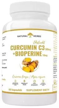 Диетическая добавка, AltoPharma, Комплекс Куркумина С3 500мг, Биоперин 10мг, 60 капсул Inna Marka