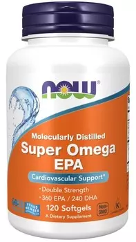 Диетическая добавка Now Foods, Super Omega EPA, 360 мг DHA, 120 капсул