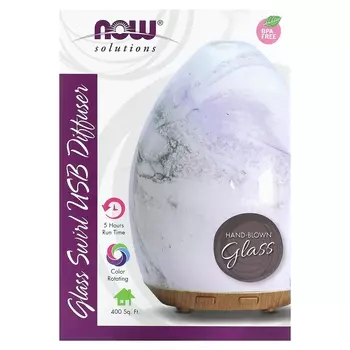 Диффузор масляный NOW Foods Solutions USB Glass Swirl