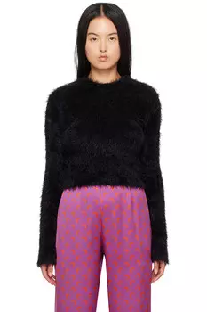 Дикий объемный свитер Marine Serre, черный