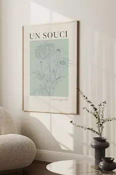 Дикое яблоко французский цветочный плакат ii Poster & Frame, 70x100 см, мультиколор