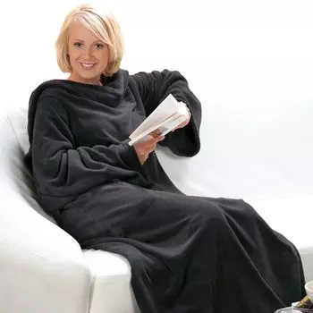 DILUMA мягкий плед с рукавами, серый