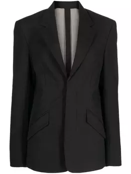 Dion Lee блейзер с ремешком на спине, черный