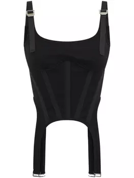 Dion Lee блузка Safety Slider Rib Corset, черный
