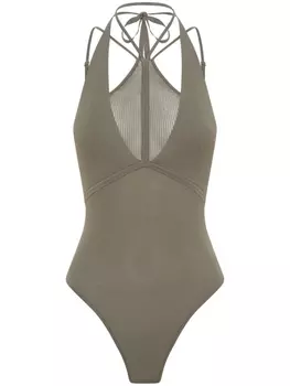 Dion Lee боди с вырезом халтер, серый