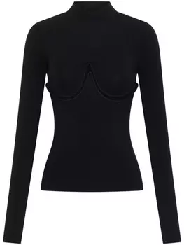 Dion Lee джемпер на косточках, черный