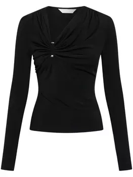 Dion Lee футболка со сборками, черный