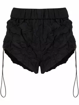 Dion Lee короткие шорты с жатым эффектом, черный