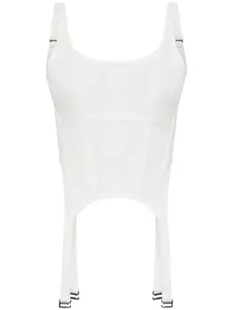 Dion Lee корсет в рубчик, белый
