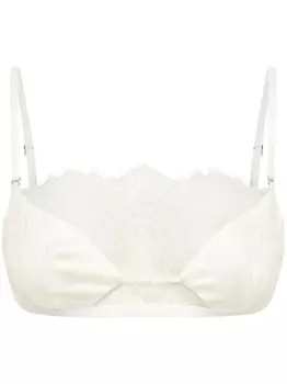 Dion Lee кружевной бюстгальтер с квадратным вырезом, нейтральный цвет
