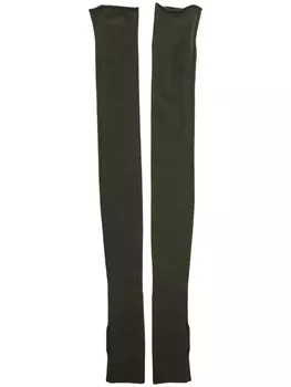 Dion Lee перчатки-митенки в рубчик, зеленый