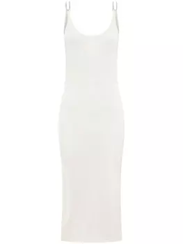 Dion Lee платье миди с открытой спиной, белый