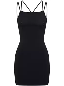 Dion Lee платье мини на тонких бретелях, черный