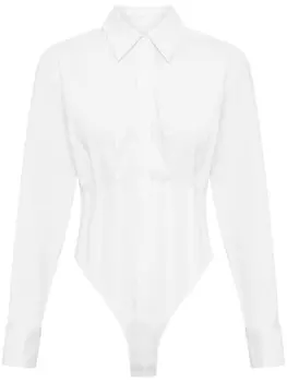 Dion Lee поплиновое боди, белый