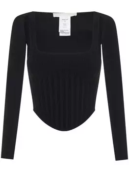 Dion Lee топ-корсет Ventral Compact в рубчик, черный