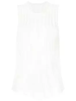 Dion Lee топ с эффектом потертости, белый