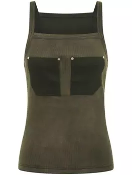 Dion Lee топ с карманом, зеленый