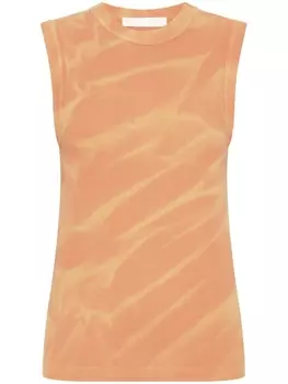 Dion Lee топ с жатым эффектом, оранжевый