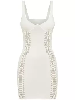 Dion Lee трикотажное платье мини, белый