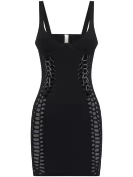 Dion Lee трикотажное платье мини, черный