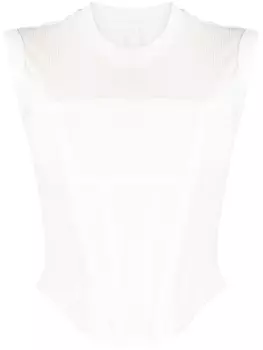 Dion Lee трикотажный топ с косточками, белый