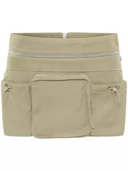 Dion Lee юбка мини с поясом, зеленый