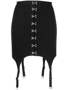Dion Lee юбка с подвязками, черный