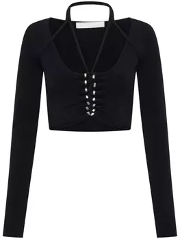 Dion Lee укороченный топ с вырезом халтер, черный