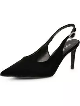 Dion Женские металлические туфли с острым носком и открытой пяткой на каблуке Smash, черный