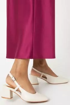 Dione Туфли на среднем каблуке с ремешком на пятке Wallis, слоновая кость