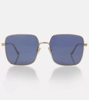 Dior Cannage S1U квадратные солнцезащитные очки Dior Eyewear, Gold/Solid Blue