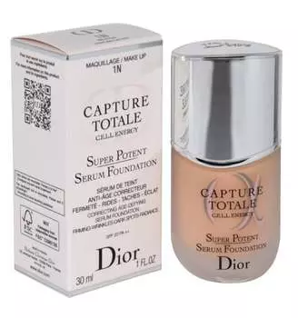 Диор, Capture Totale C.e.ll.l. Energy Super Potent, Тональный крем для лица против морщин 1N, 30 мл, Dior