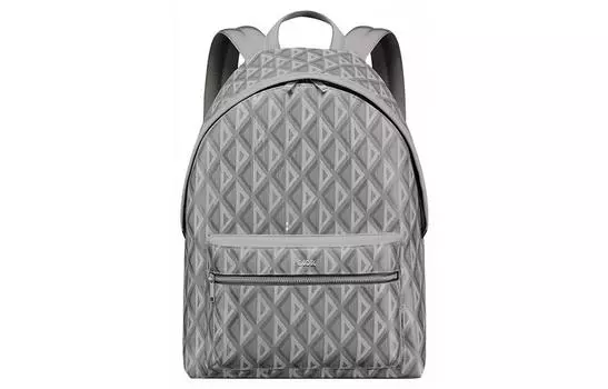 DIOR Холщовый рюкзак с кожей, обычный, мужской, серый