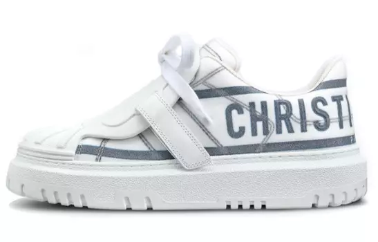 DIOR-ID Скейтбординг Кроссовки женские низкие белые/синие