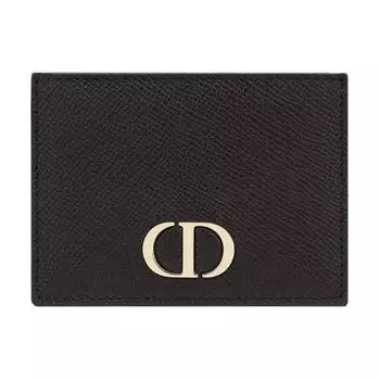 DIOR Кошелек 30 Montaigne Grain Cow Leather Card Holder Card Holder Unisex Black
